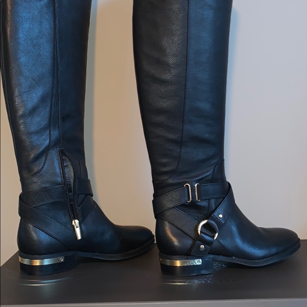 NEW Vince Camuto Preshent Riding Boot size 7 Black